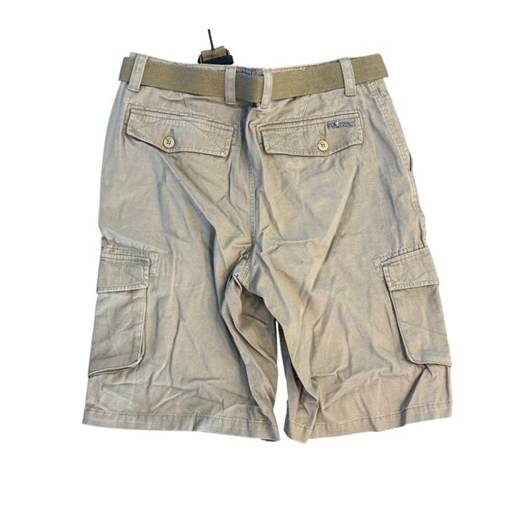 Vintage Tony Hawk Mens Cargo Shorts W/Belt 32 Beige 100% Cotton Casual Outdoor W - Picture 4 of 4